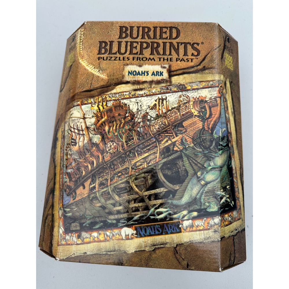 Buried Blueprints Noahs Ark 1000 Piece Jigsaw Puzzle BePuzzled Albert Lorenz NEW